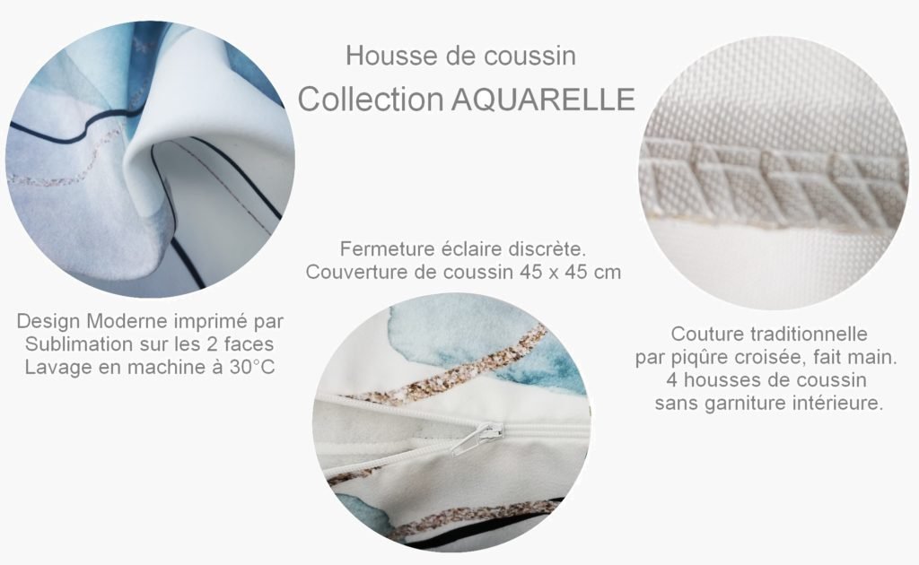 Housse de coussin au motif abstrait et moderne