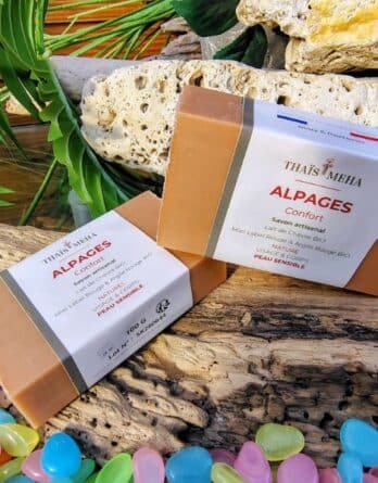 avon artisanal Alpages, au lait de chèvre bio, miel label rouge et argile rouge bio