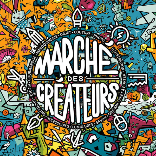 affiche pour le marchés créateurs